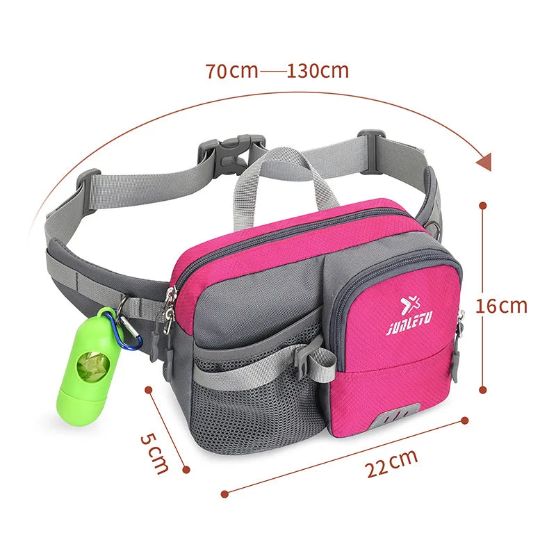 Hands-Free Retractable Dog Leash Set with Waist Pack