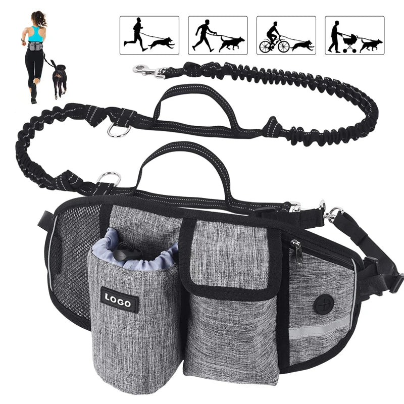 Hands-Free Dog Training Bag with Leash