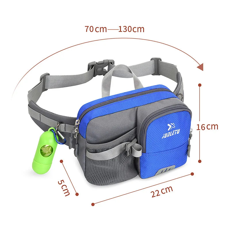 Hands-Free Retractable Dog Leash Set with Waist Pack