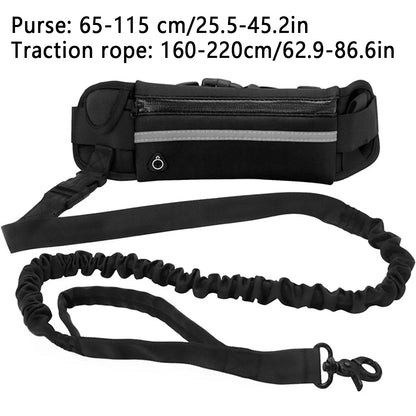 Reflective Hands-Free Dog Leash with Bag