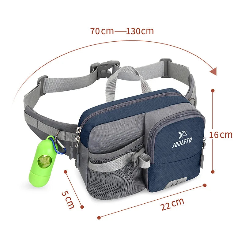 Hands-Free Retractable Dog Leash Set with Waist Pack