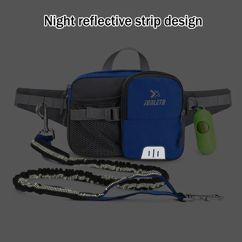 Hands-Free Retractable Dog Leash Set with Waist Pack